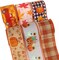 Fall Ribbon Wired 6 Rolls 2.5 Inch, Total 90 Feet (30 Yards), Hello Autumn/Vintage Truck/Pumpkin/Maple Leaves/Fall Plaid/Buffalo Plaid with Pumpkin Ribbon for Wreaths, Big Bows, and Autumn Decoration